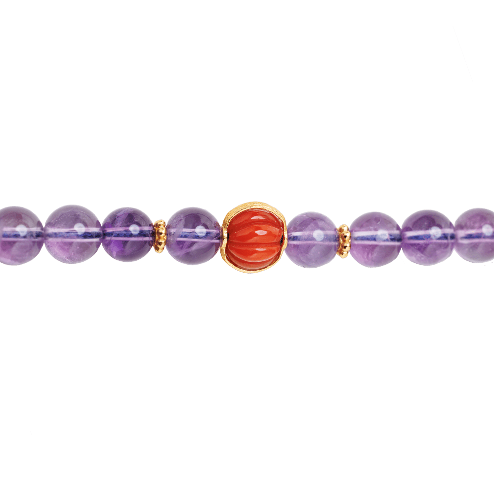 Amethyst Insight Mala Prayer Rosary & Necklace - Prayer Beads - ZODORI