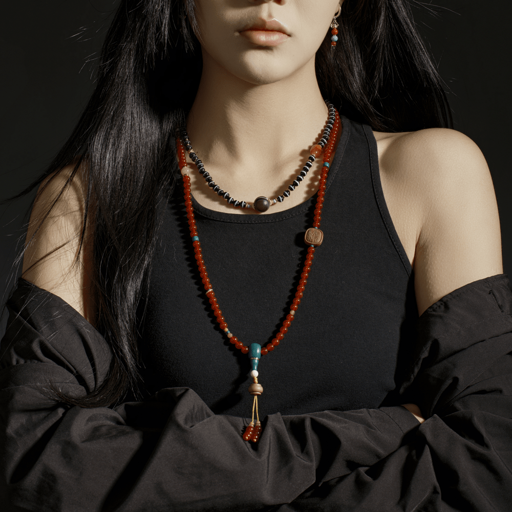 Fortune Flow 108 Beads Mala Prayer Rosary & Necklace - Prayer Beads - ZODORI