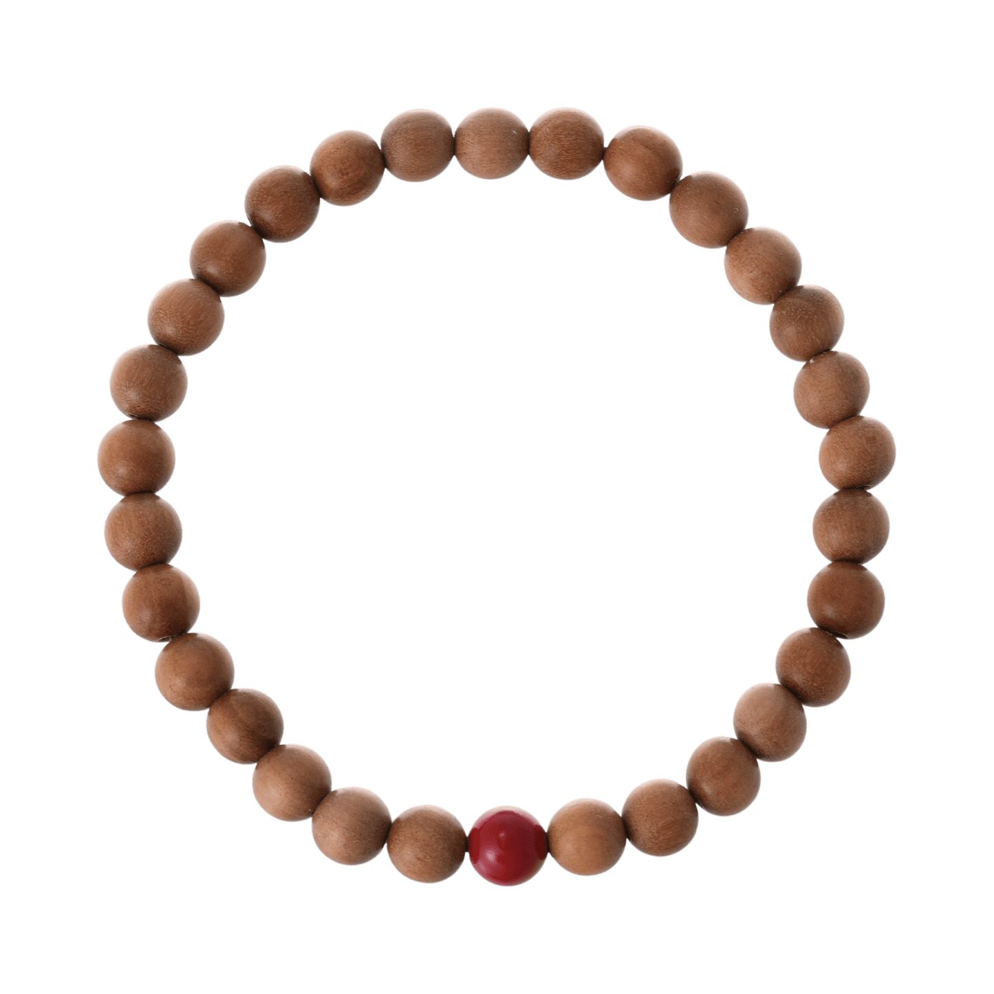 Inner Harmony – Sandalwood & Cinnabar Beaded Bracelet - Bracelets - ZODORI