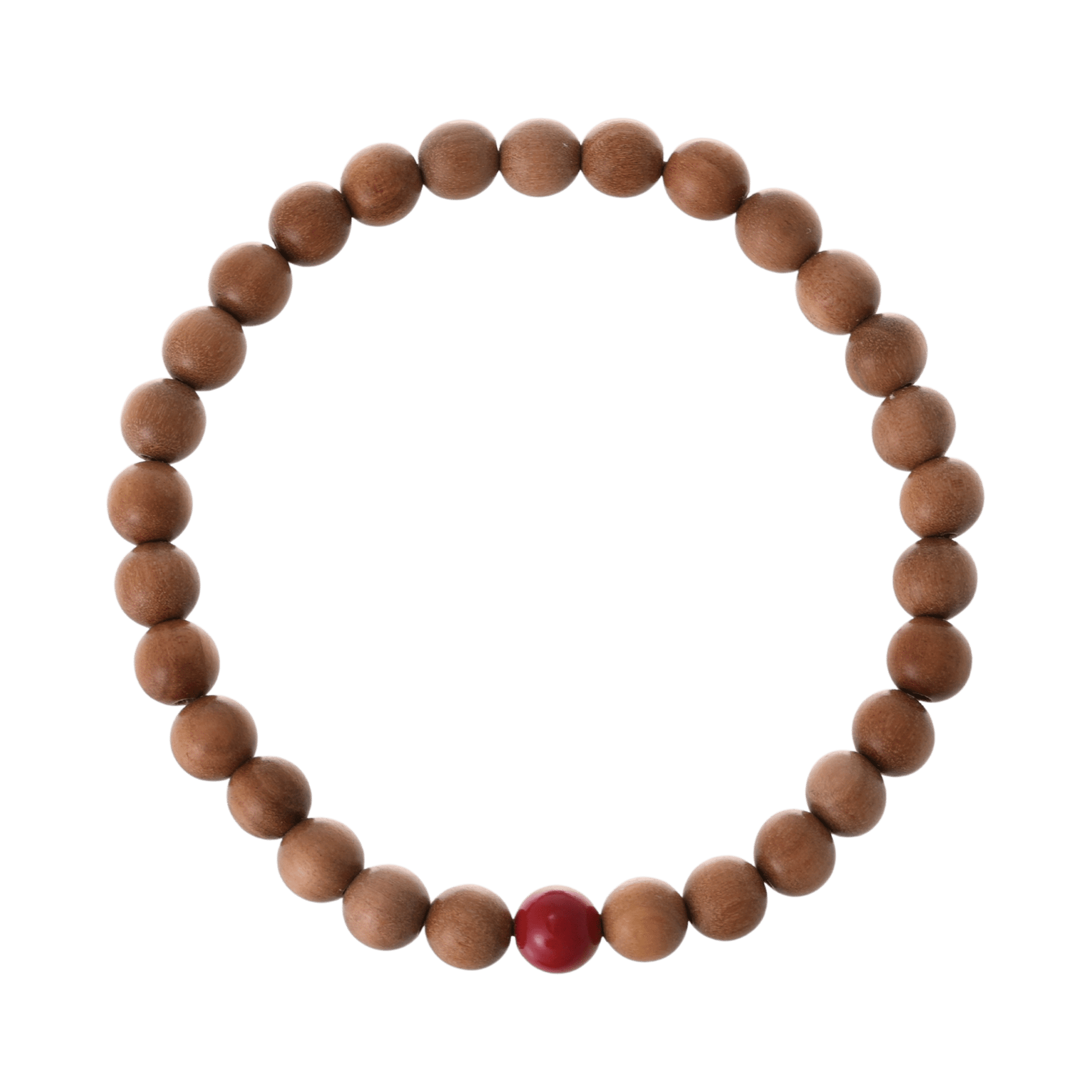 Inner Harmony – Sandalwood & Cinnabar Beaded Bracelet - Bracelets - ZODORI