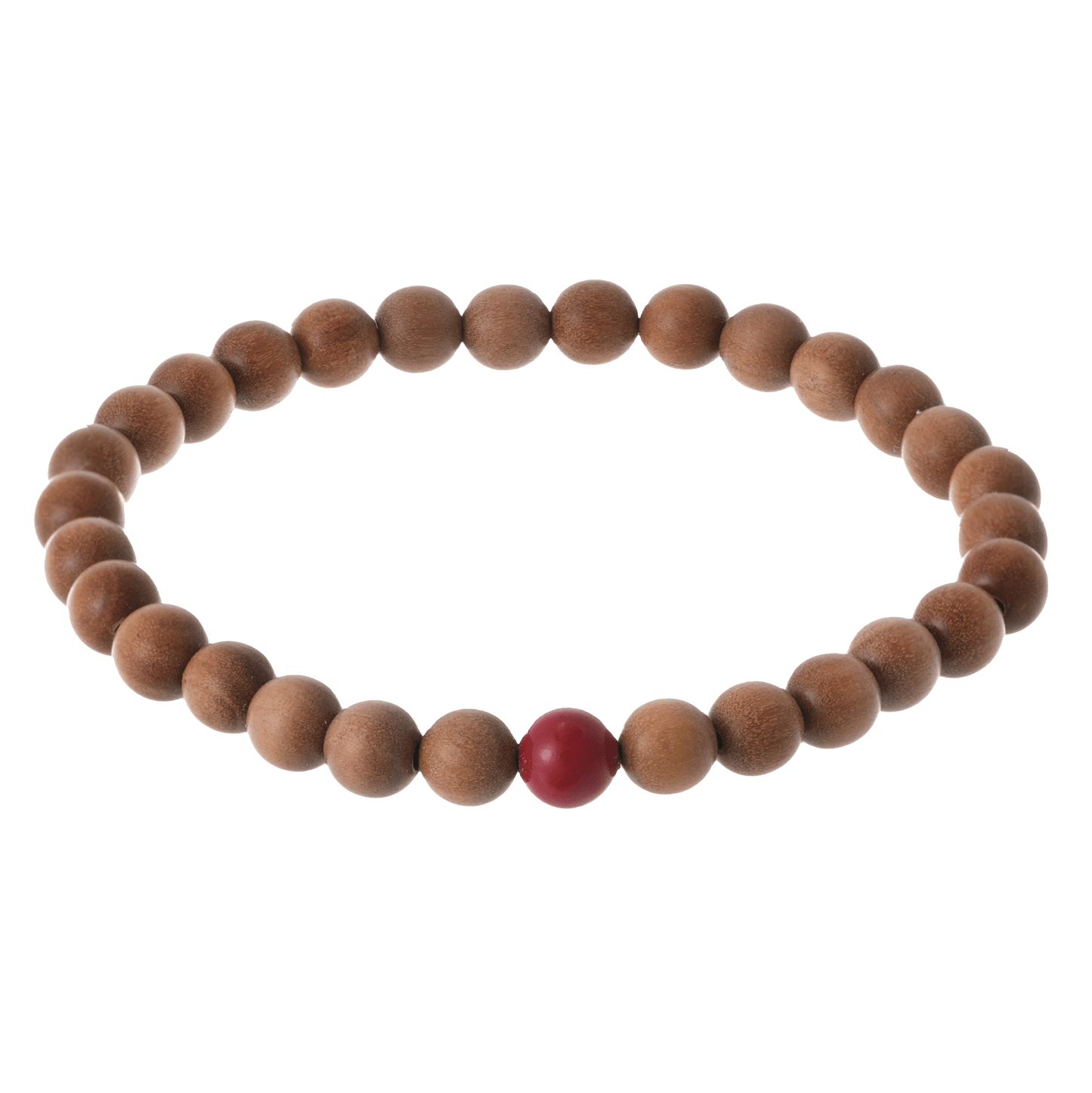 Inner Harmony – Sandalwood & Cinnabar Beaded Bracelet - Bracelets - ZODORI
