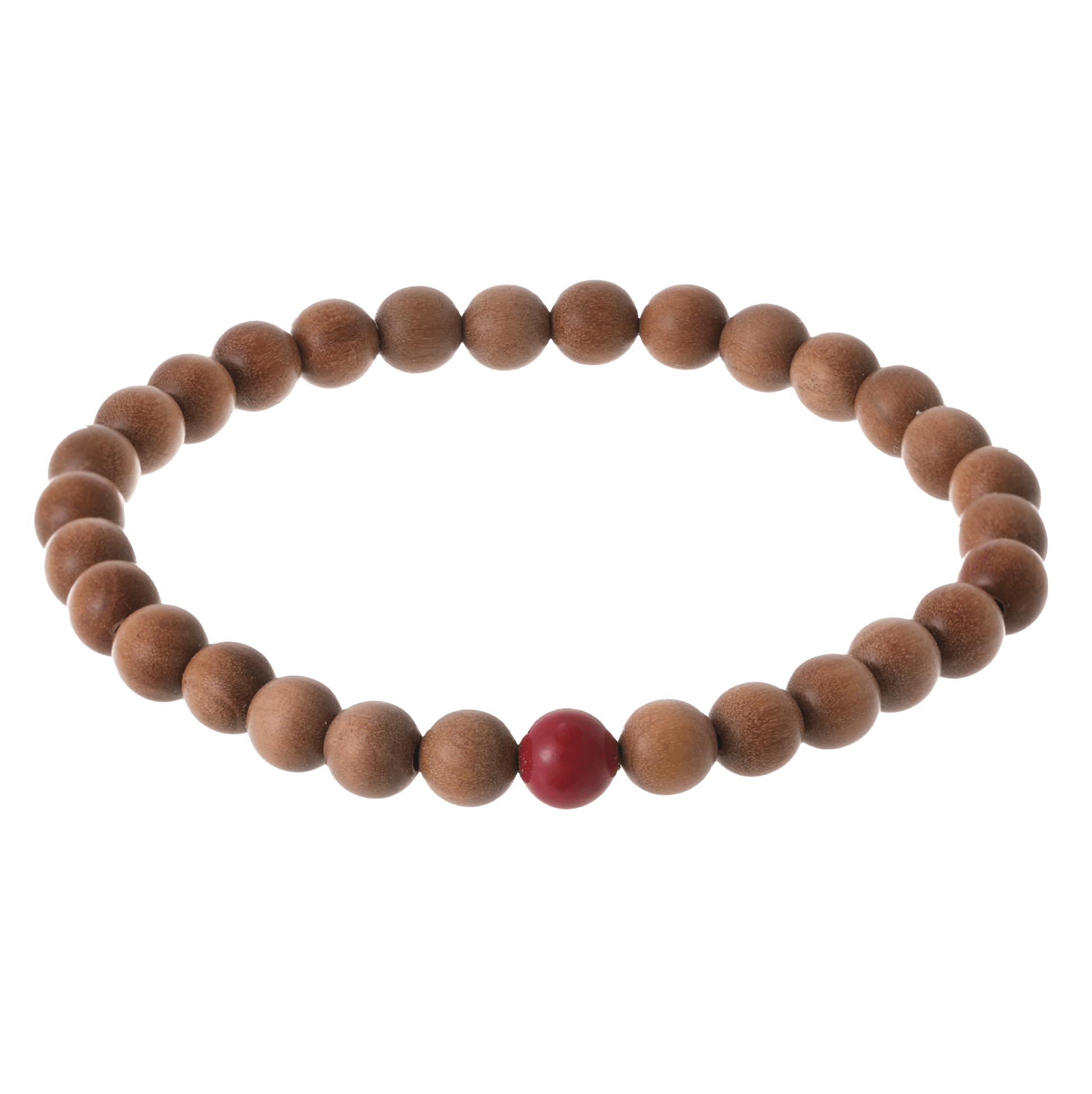 Inner Harmony – Sandalwood & Cinnabar Beaded Bracelet - Bracelets - ZODORI