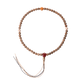 Ancient Stillness – Greywood Mala Necklace with Fossil & Carnelian Accents - Prayer Beads - ZODORI