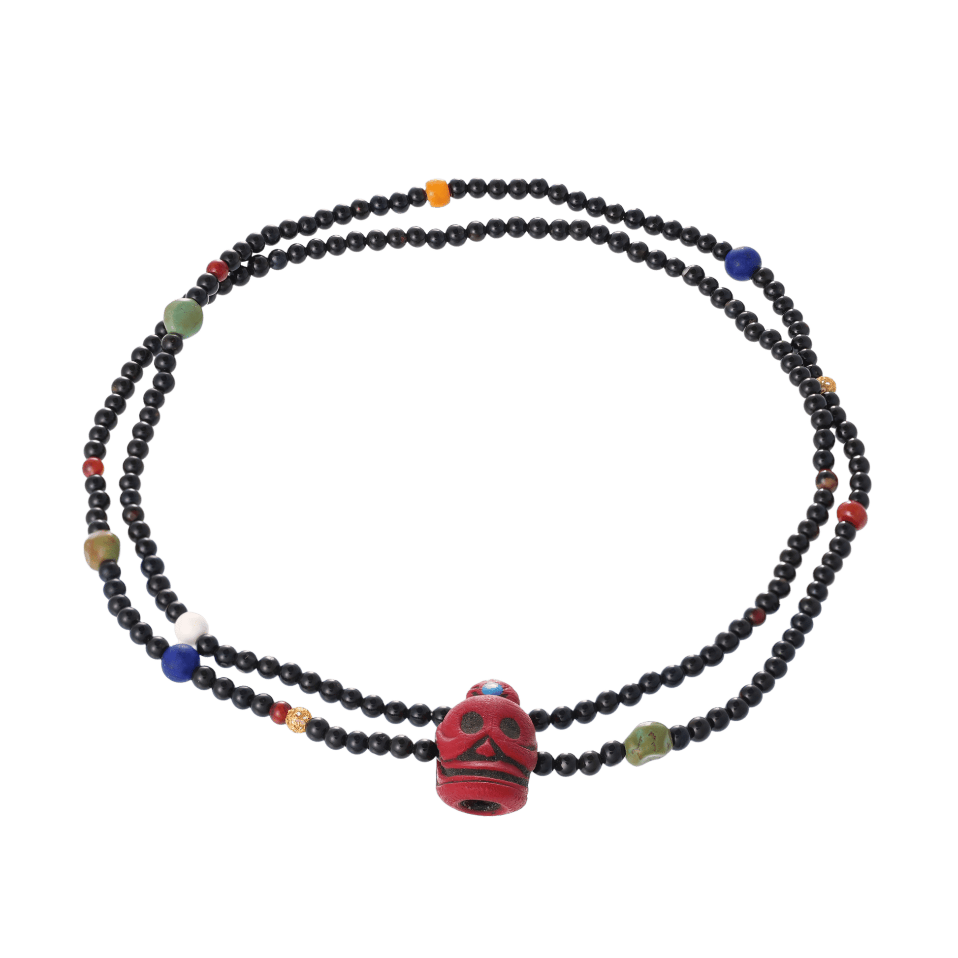 Between Realms – Patinated Agate & Gemstone Amulet Necklace & Bracelet - Necklaces - ZODORI