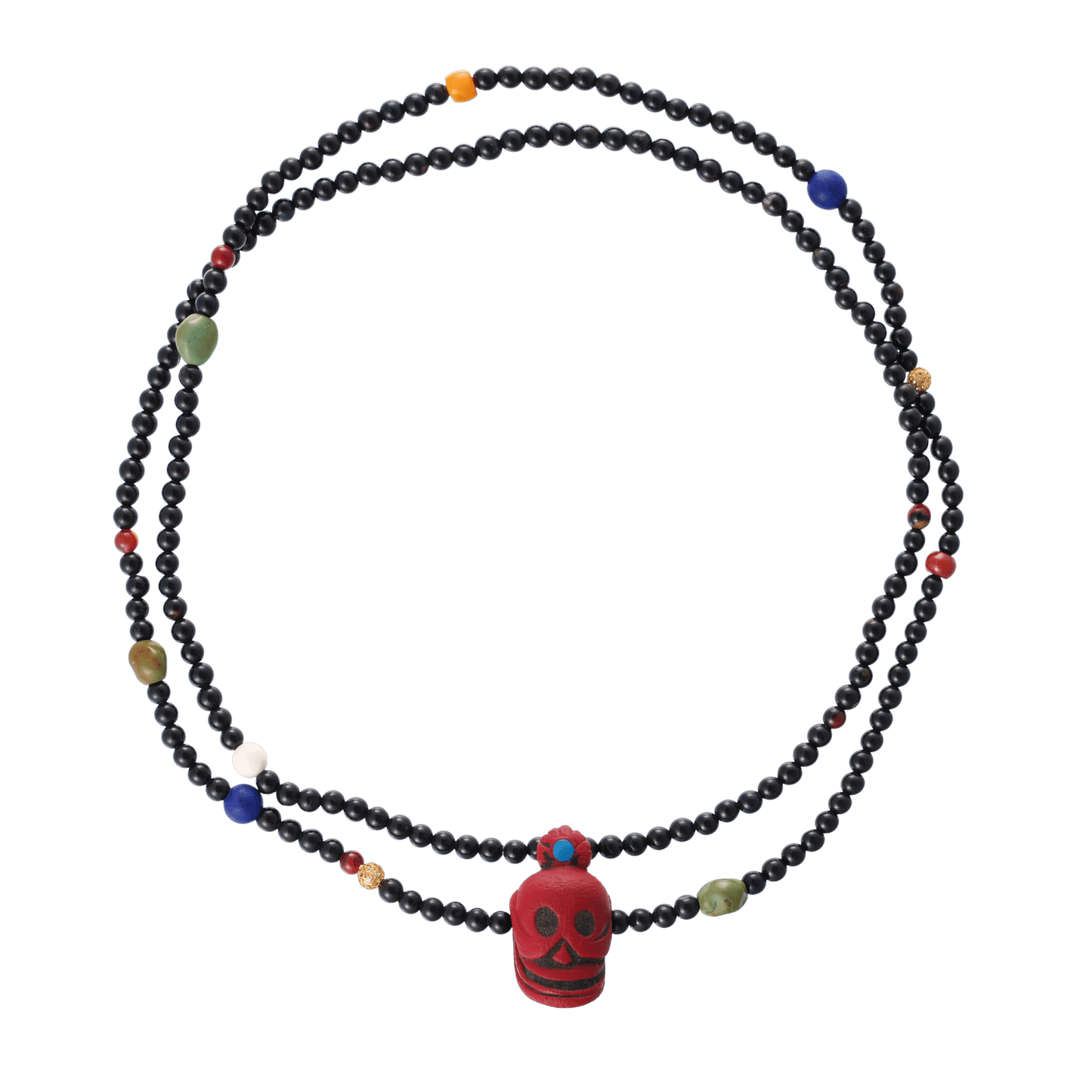 Between Realms – Patinated Agate & Gemstone Amulet Necklace & Bracelet - Necklaces - ZODORI