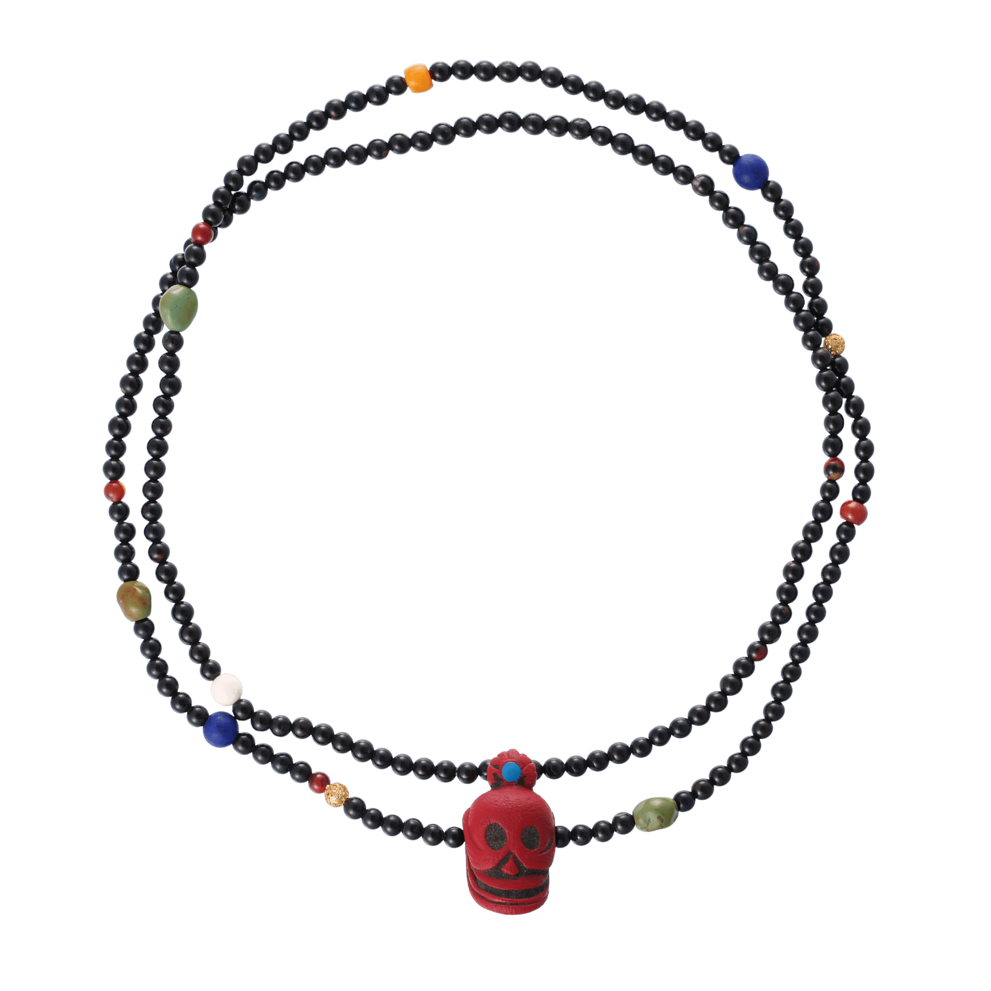 Between Realms – Patinated Agate & Gemstone Amulet Necklace & Bracelet - Necklaces - ZODORI