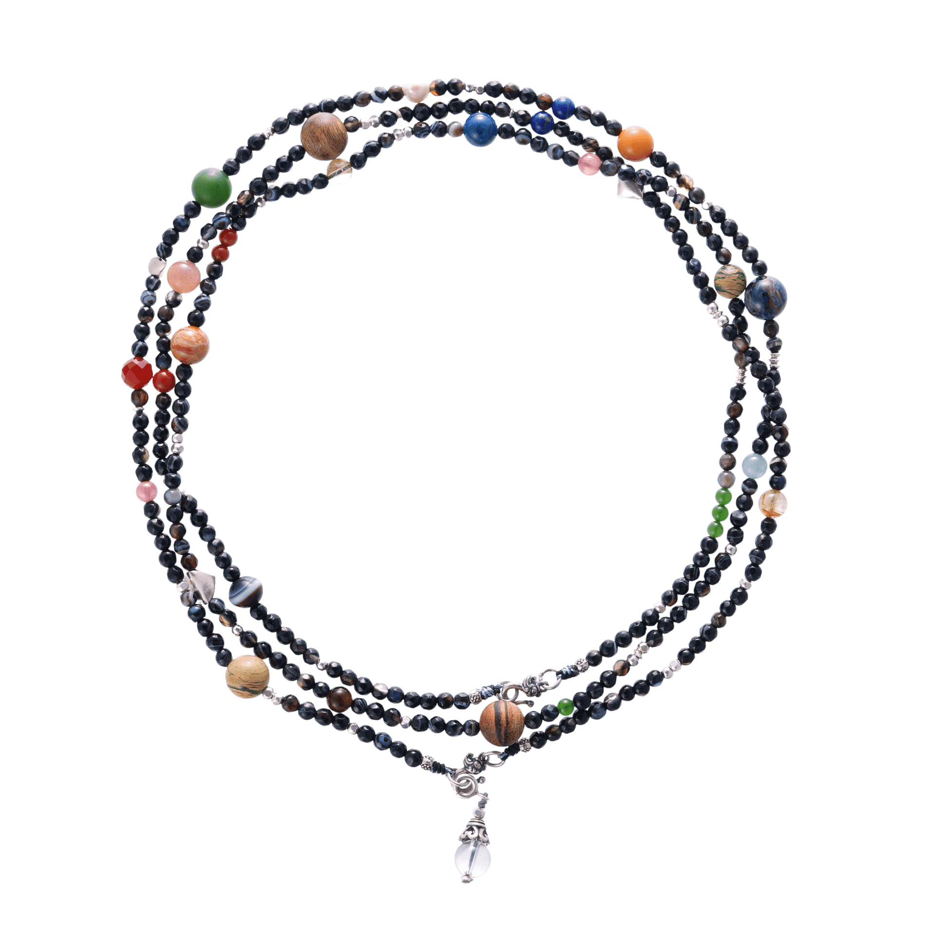 Celestial Orbit – Multifunctional Gemstone Crossbody Necklace Set - Necklaces - ZODORI