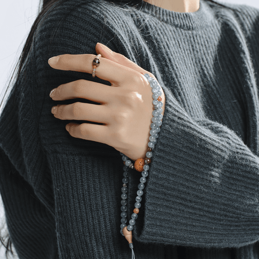 Dream Blossom Dzi Jade Ring - Rings - ZODORI