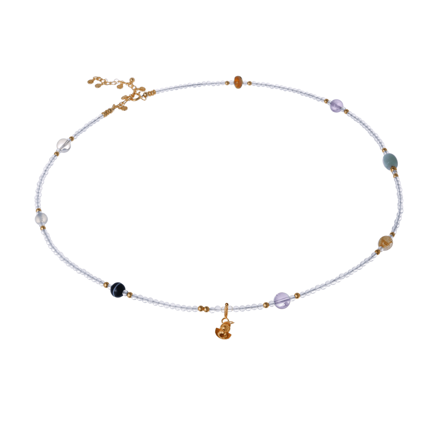 Dream Voyager – Multi - Gemstone White Quartz Necklace - Necklaces - ZODORI