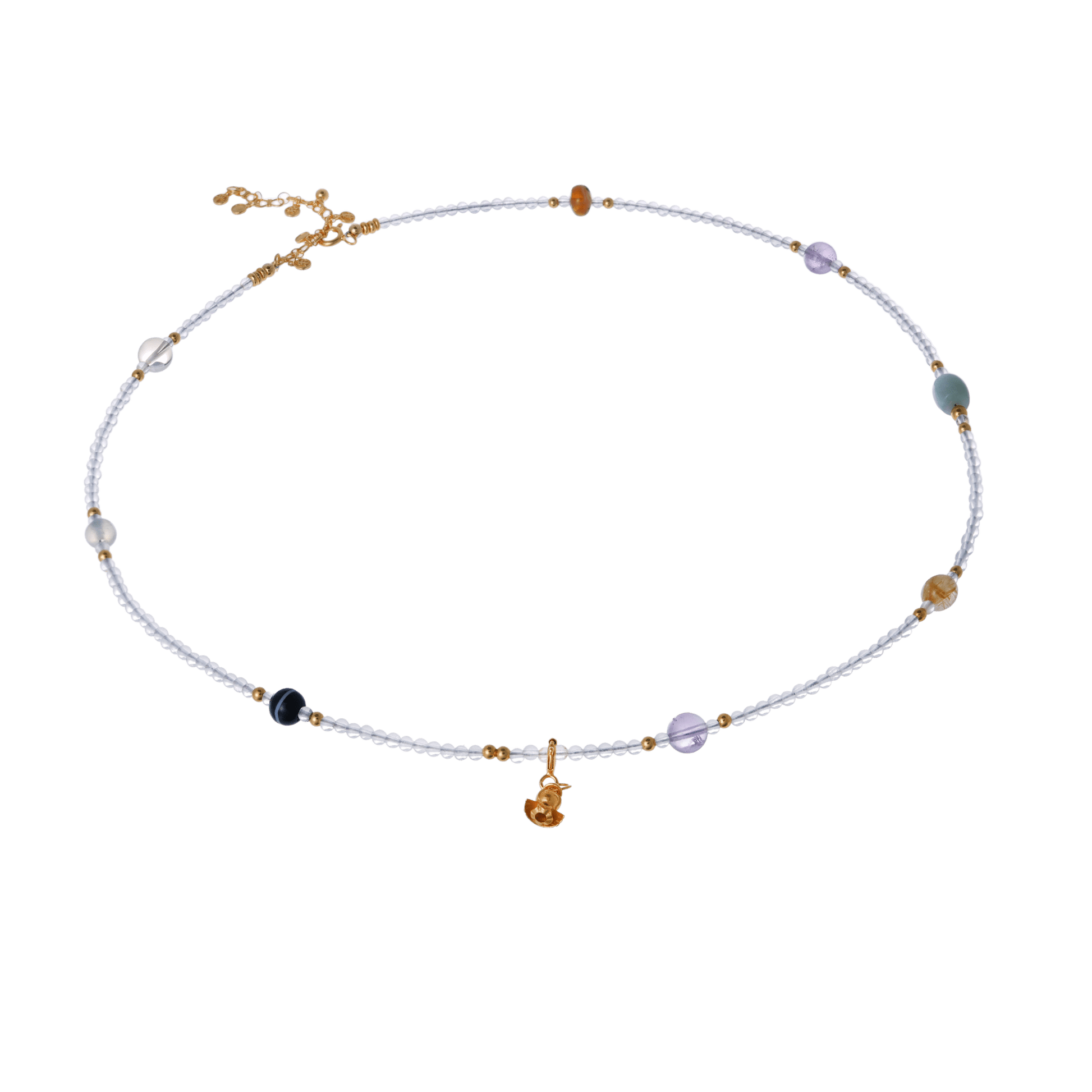 Dream Voyager – Multi - Gemstone White Quartz Necklace - Necklaces - ZODORI