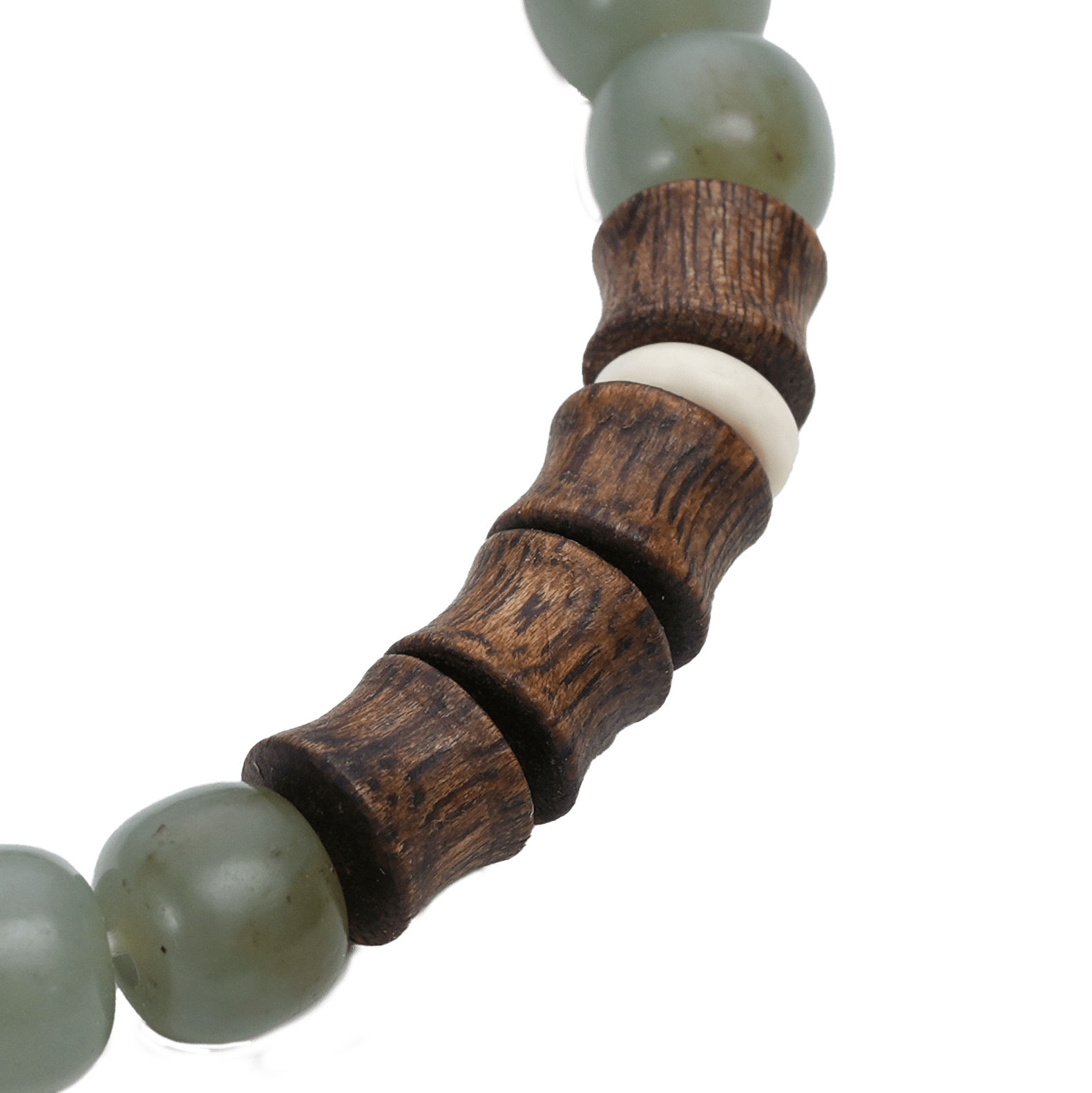 Drifting Stillness – Jade & Agarwood Beaded Bracelet - Bracelets - ZODORI