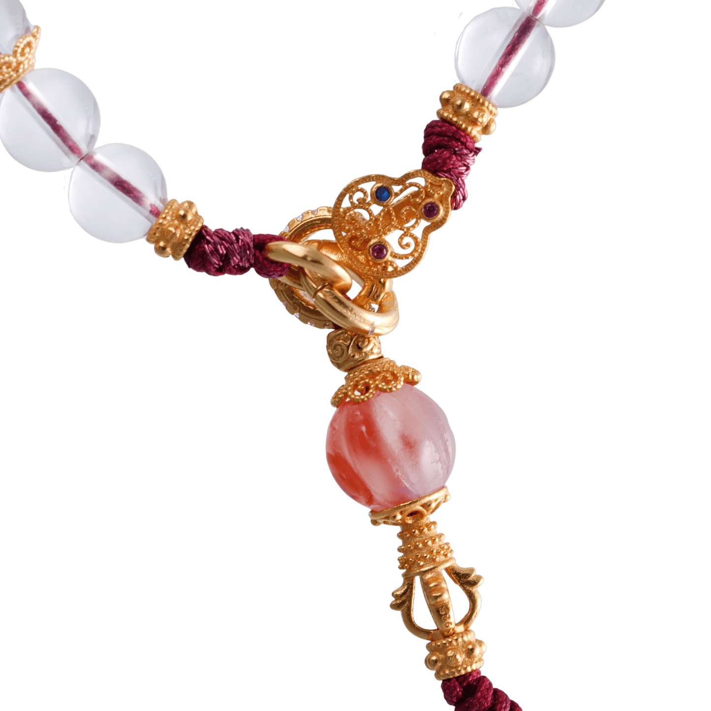 Garden Stroll – Multifunctional White Crystal Charm Chain - Ornaments - ZODORI