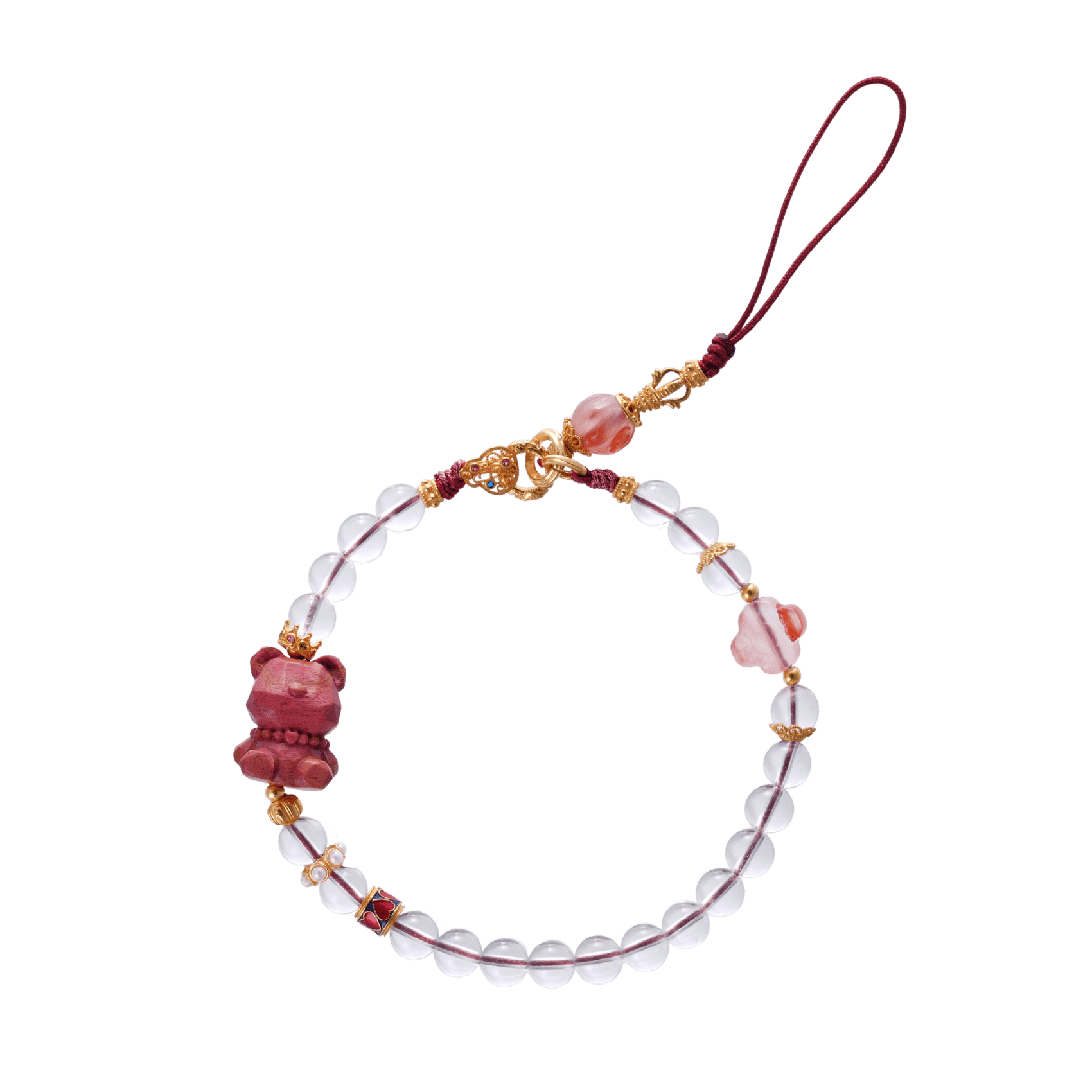 Garden Stroll – Multifunctional White Crystal Charm Chain - Ornaments - ZODORI