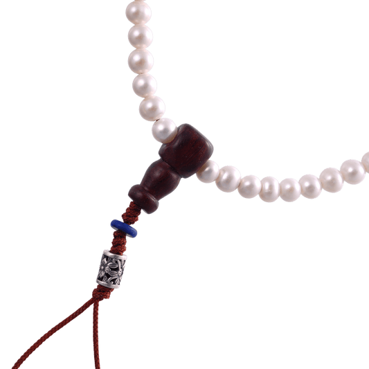 Grace Awakens – Pearl & Gemstone Mala Necklace - Prayer Beads - ZODORI