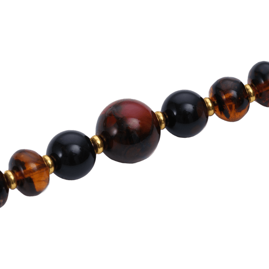 Horizon Balance – Baltic Amber & Mammoth Ivory Beaded Bracelet - Bracelets - ZODORI