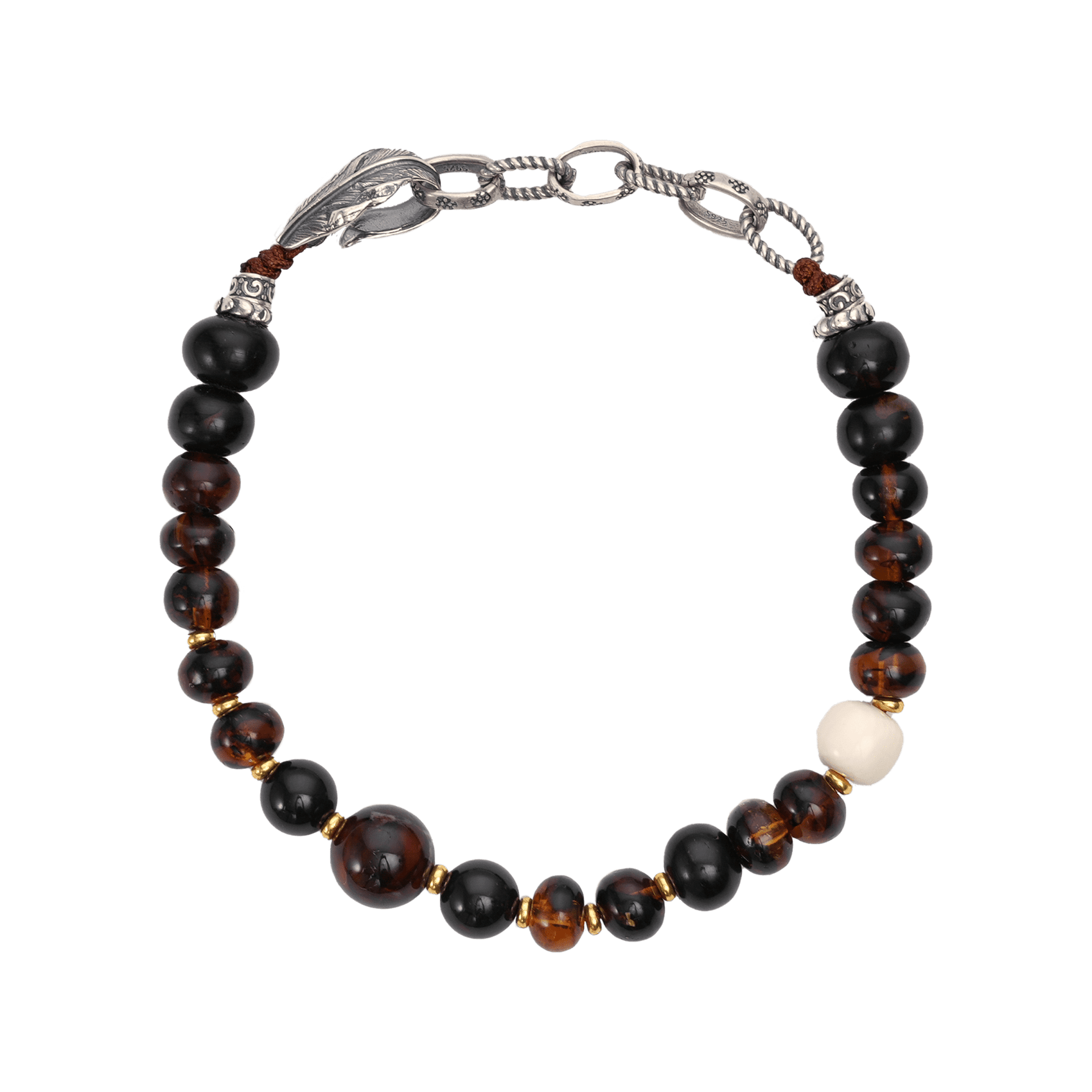 Horizon Balance – Baltic Amber & Mammoth Ivory Beaded Bracelet - Bracelets - ZODORI