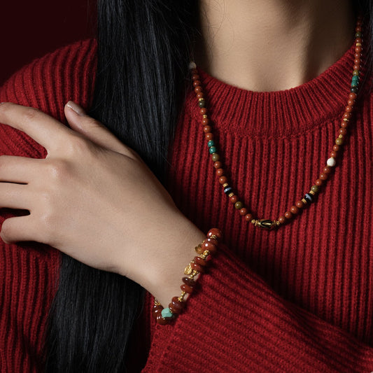 Lucky Red Agate Bracelet - Bracelets - ZODORI
