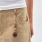 Peaceful Red — Versatile Charm Pendant with Red Beads & Carved Fox - Ornaments - ZODORI