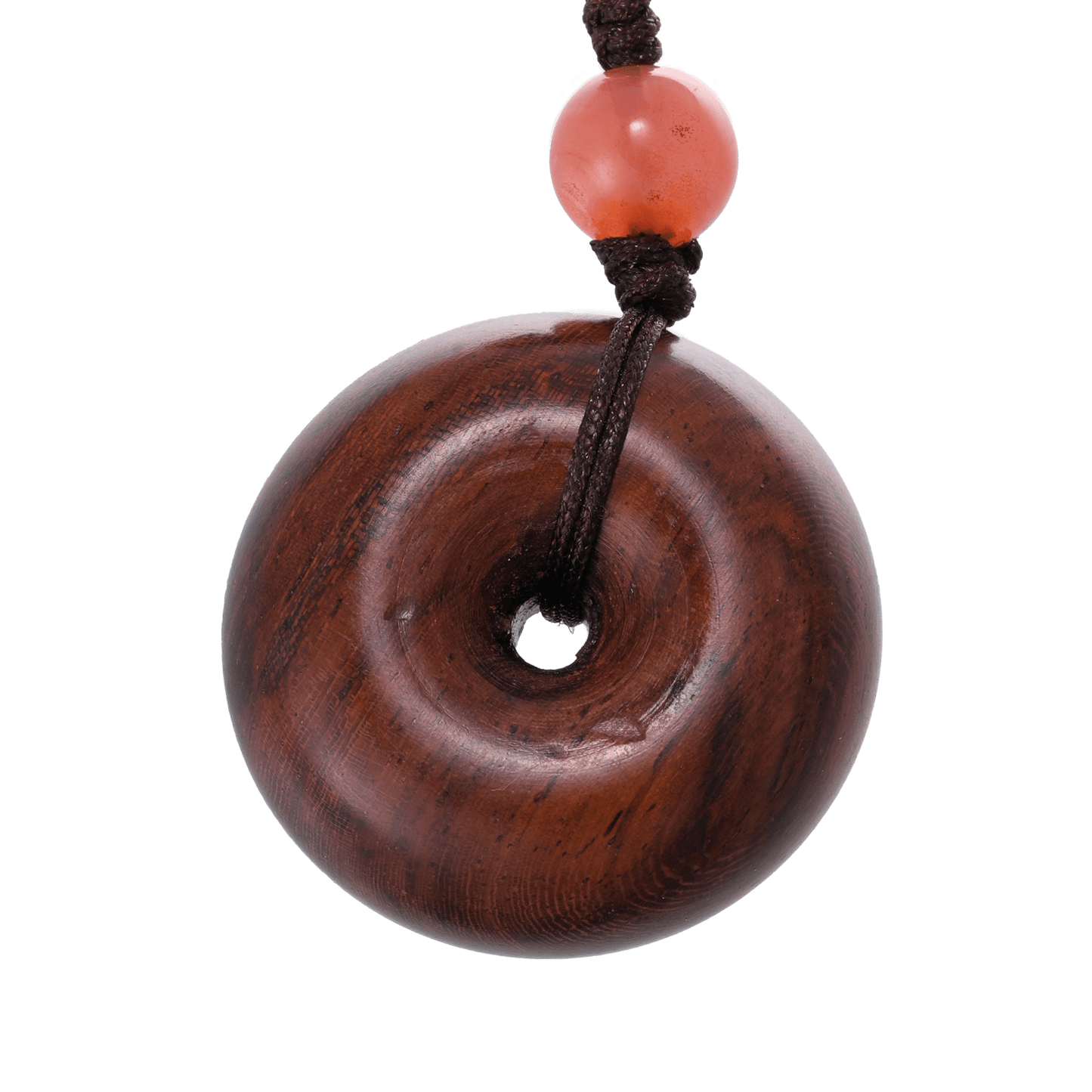 Peaceful Red — Versatile Charm Pendant with Red Beads & Carved Fox - Ornaments - ZODORI