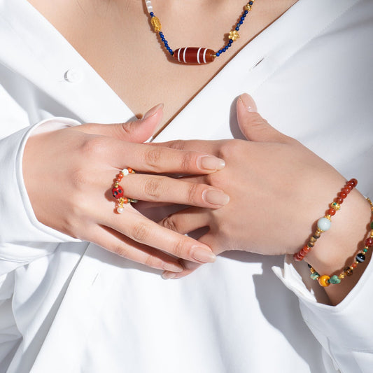 Protection - Patina South Red Ring - Rings - ZODORI