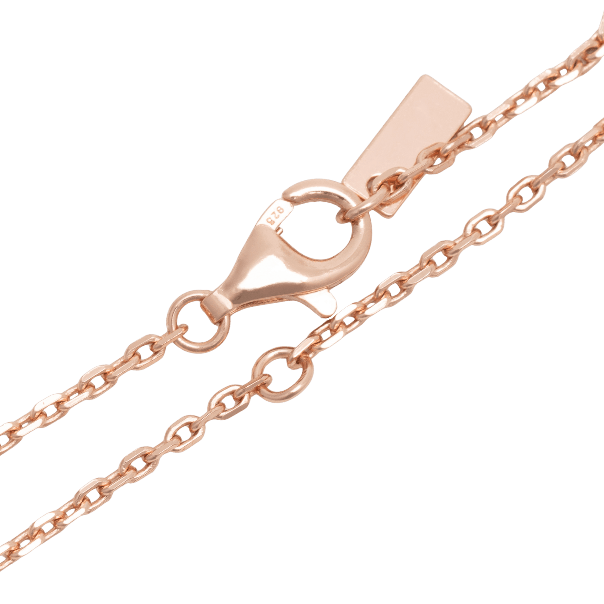 Rose gold chain with clasp on a transparent background | Zodori Jewelry
