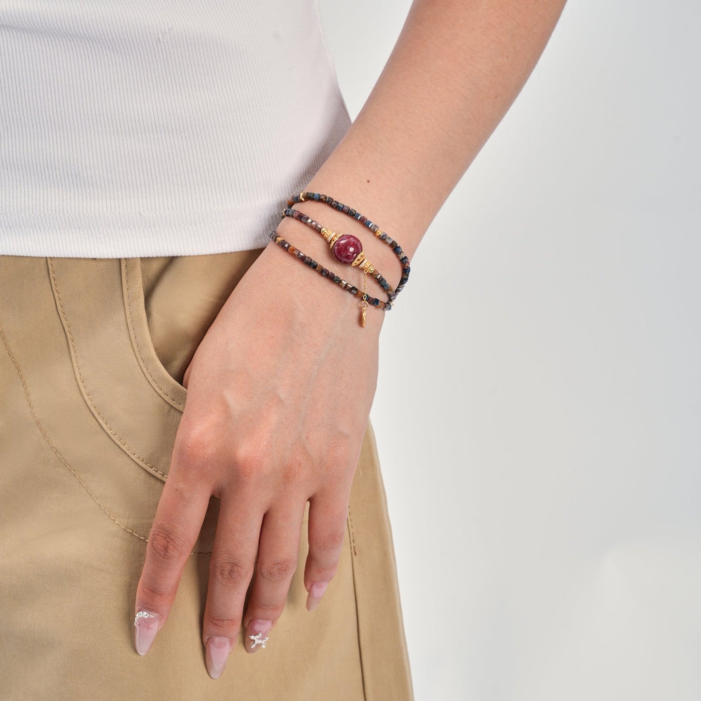 Red Essence – Faceted Gemstone and Cinnabar Choker - Necklaces - ZODORI