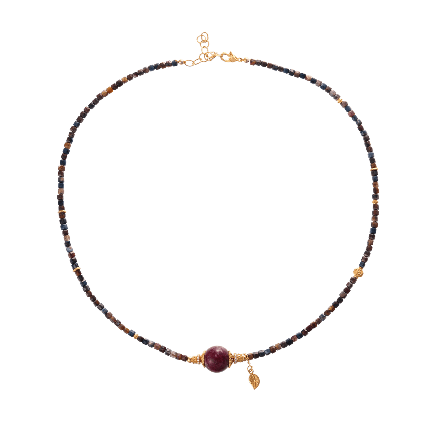 Red Essence – Faceted Gemstone and Cinnabar Choker - Necklaces - ZODORI