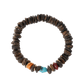 Truce Within – Sinking Agarwood & Turquoise Beaded Bracelet - Bracelets - ZODORI