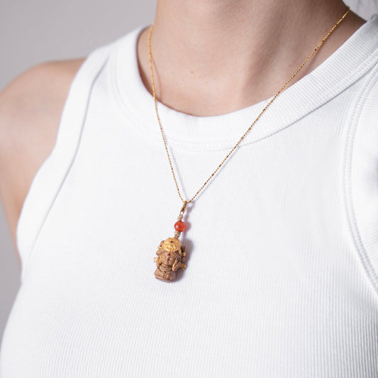 Wisdom Guardian – Himalayan Sandalwood Zakirlam Pendant - Ornaments - ZODORI